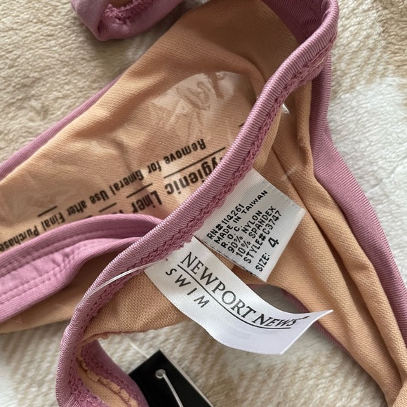 Pink Thong Bikini Bottom Swim Newport News size 4 - Picture 3 of 4